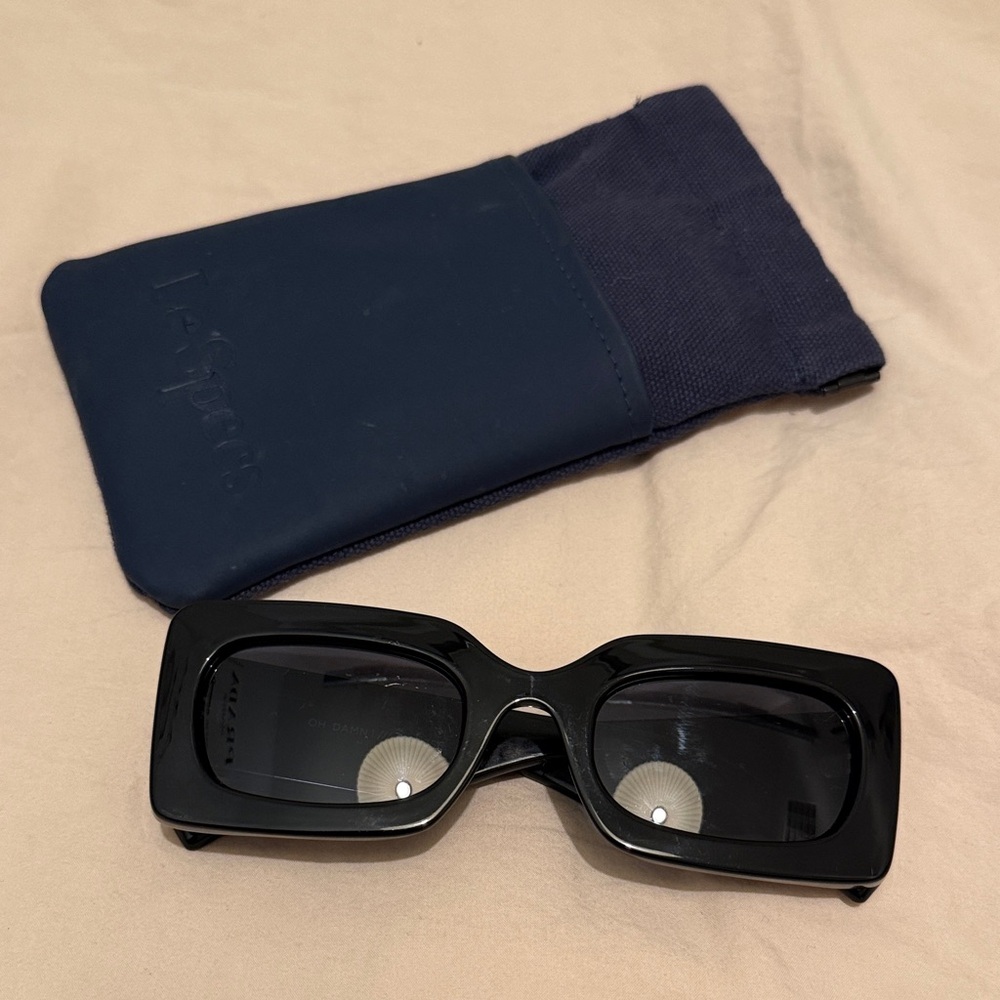 Lespecs Oh Damn Rectangular Black Sunglasses - image 1